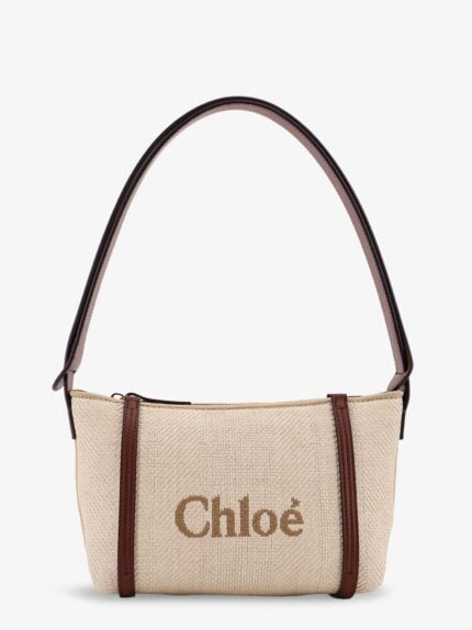 CHLOE' Chloè Carry Canvas Shoulder Bag With Logo Embroidery