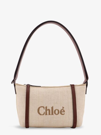 CHLOE' Chloè Carry Canvas Shoulder Bag With Logo Embroidery