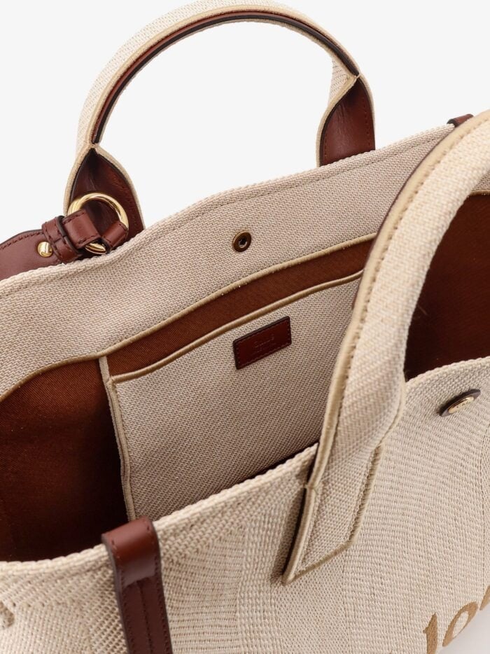 CHLOE' Chloè Carry Canvas Shoulder Bag With Logo Embroidery