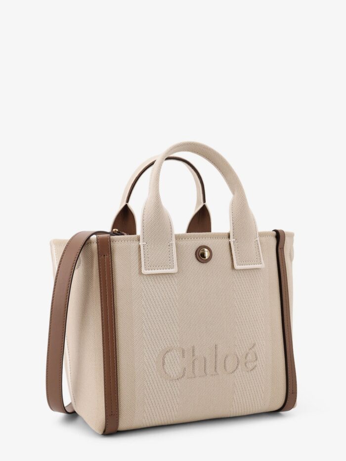 CHLOE' Chloé Carry Canvas Shoulder Bag With Logo Embroidery