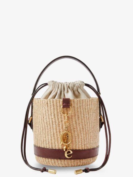 CHLOE' Chloé Charms Natural Fibers Bucket Bag
