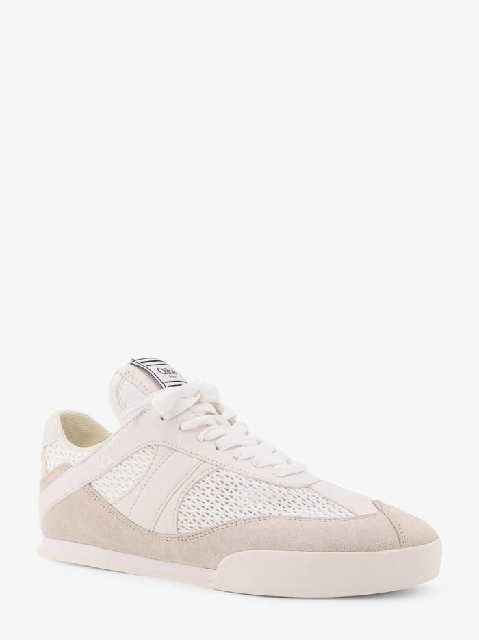 CHLOE' Chloé Kick Low-top Leather Sneakers With Mesh Inserts