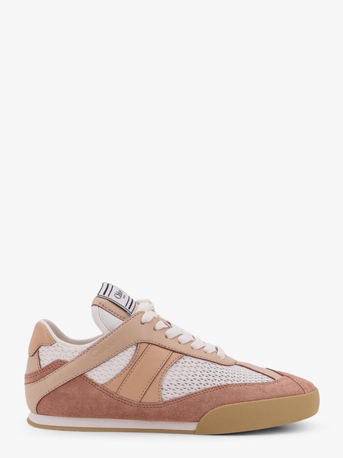 CHLOE' Chloé Kick Low-top Leather Sneakers With Mesh Inserts