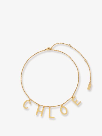 CHLOE' Chloé Letters Brass Necklace
