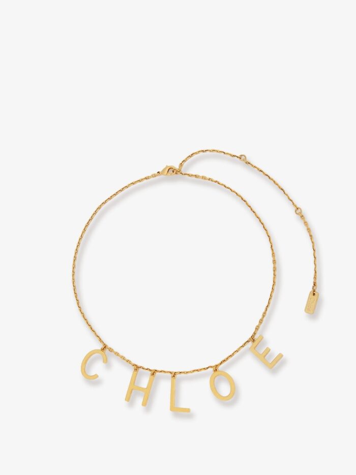 CHLOE' Chloé Letters Brass Necklace