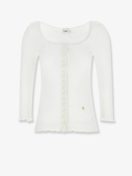 CHLOE' Cotton Shirt With Lace Insert