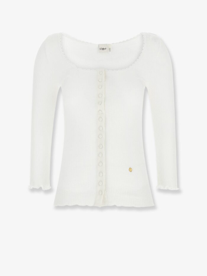 CHLOE' Cotton Shirt With Lace Insert