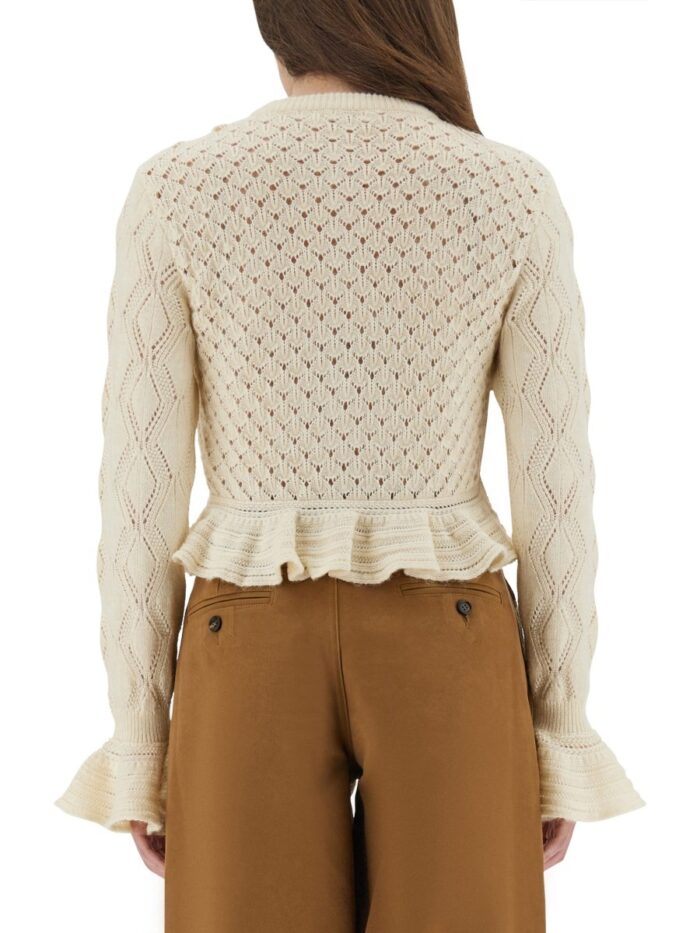 chloÉ crochet knit cardigan CHLOÉ CROCHET KNIT CARDIGAN