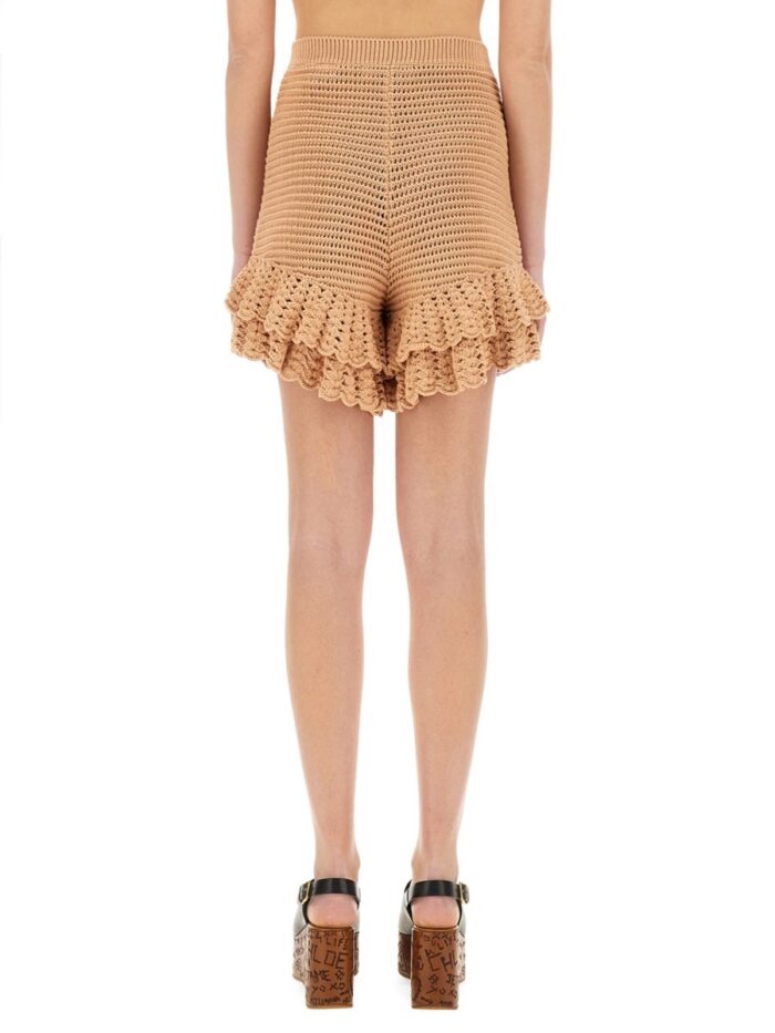 CHLOE' CROCHET KNIT MINI SHORTS