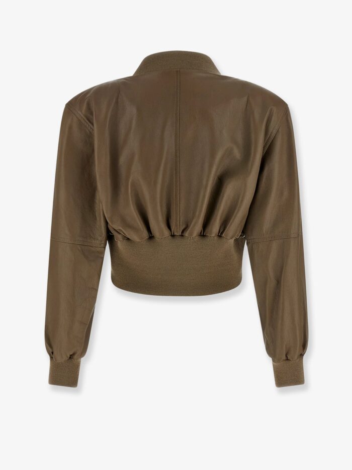 CHLOE' Crop Fit Leather Jacket