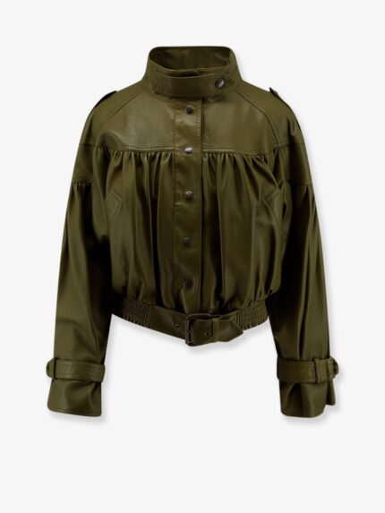 CHLOE' Crop Fit Leather Jacket