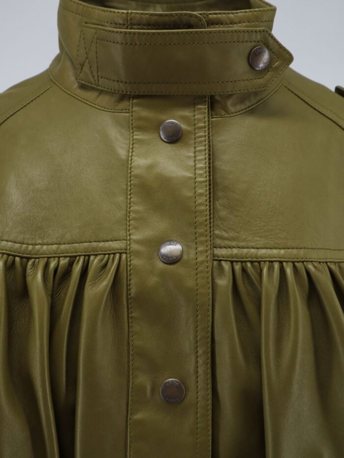 CHLOE' Crop Fit Leather Jacket