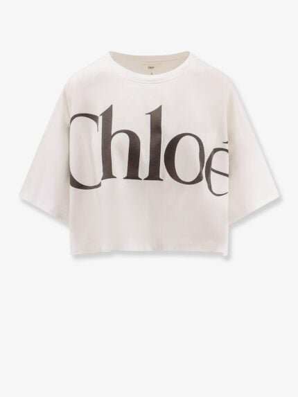 CHLOE' Cropped Cotton T-shirt