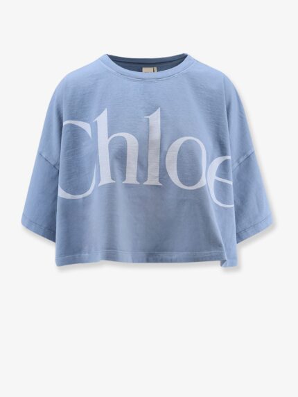 CHLOE' Cropped Cotton T-shirt