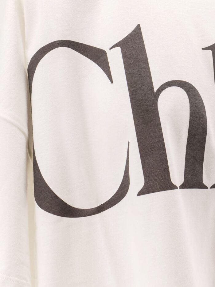 CHLOE' Cropped Cotton T-shirt