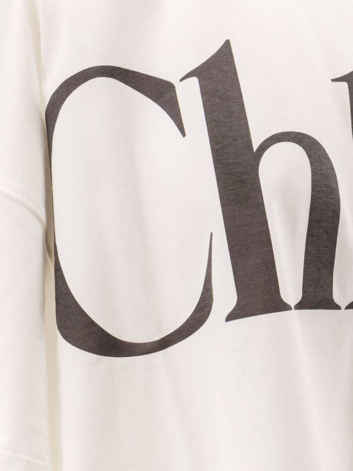 CHLOE' Cropped Cotton T-shirt