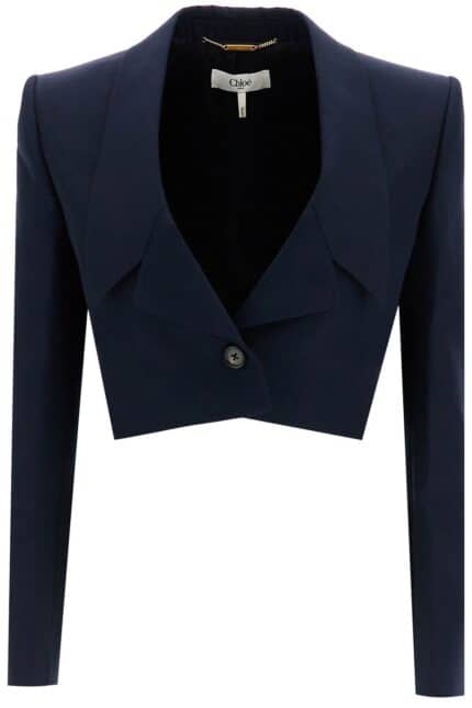 CHLOE' Cropped Wool Jacket For Women