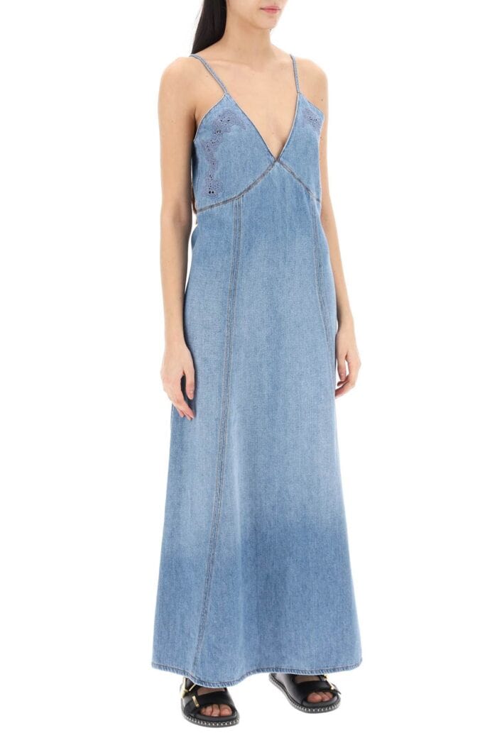 CHLOE' Denim Maxi Dress For Women