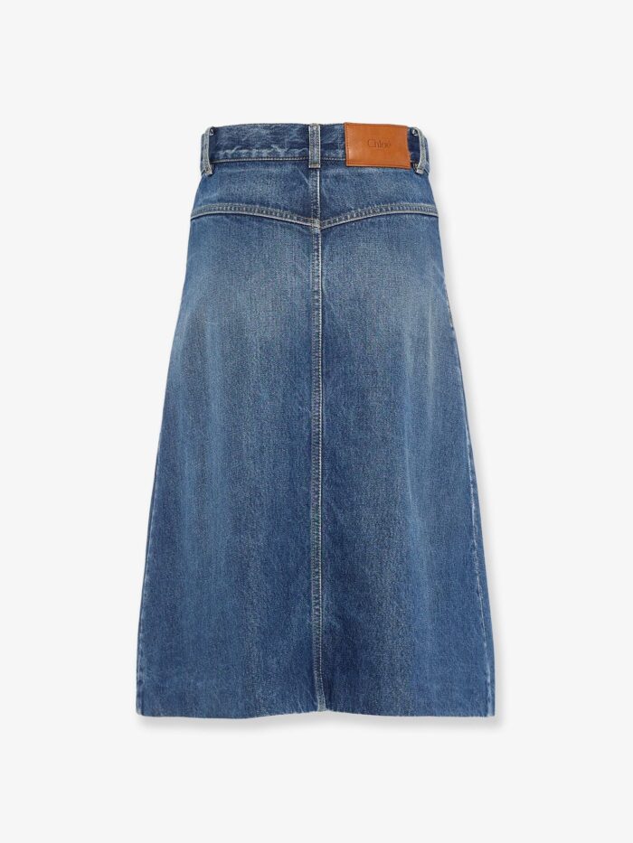 CHLOE' Denim Midi Skirt