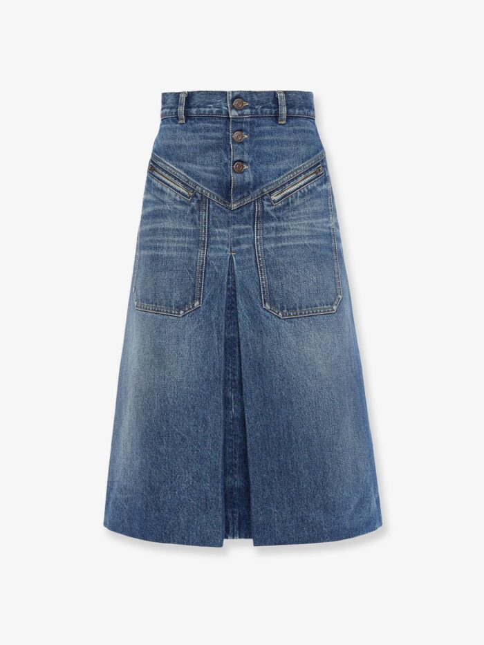 CHLOE' Denim Midi Skirt
