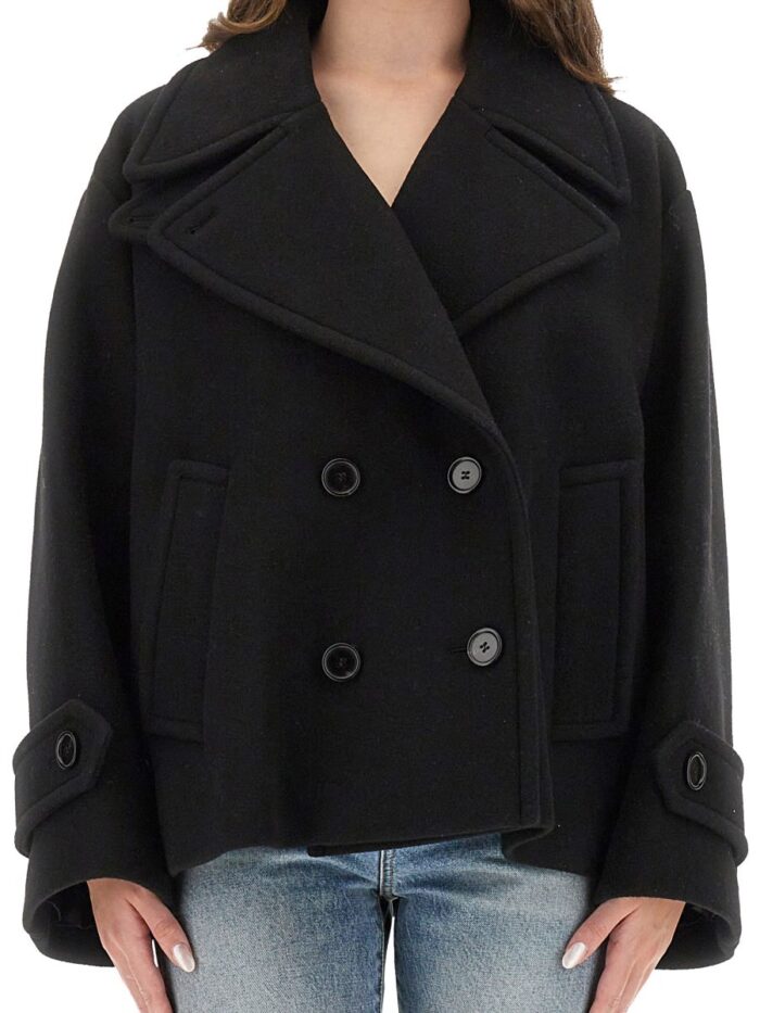CHLOÉ DOUBLE-BREASTED JACKET WITH PEAKED LAPELS