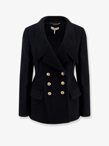 CHLOE' Double-breasted Virgin Wool Blend Blazer