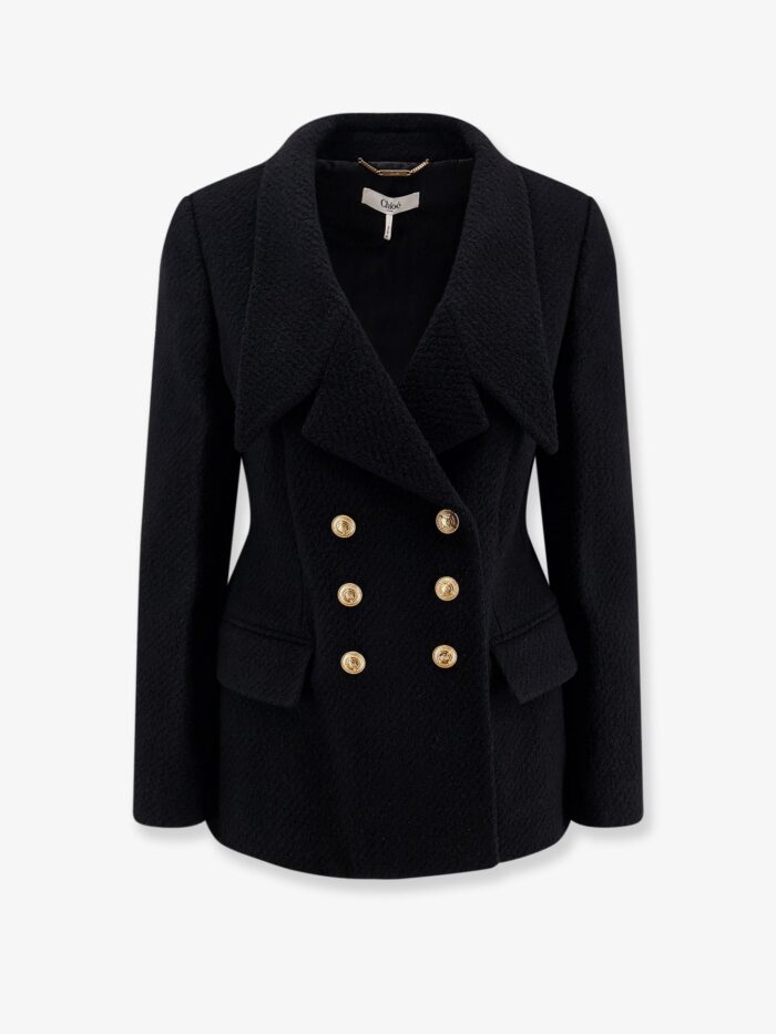 CHLOE' Double-breasted Virgin Wool Blend Blazer