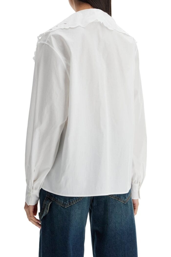 CHLOE' Embroidered Blouse With Bow