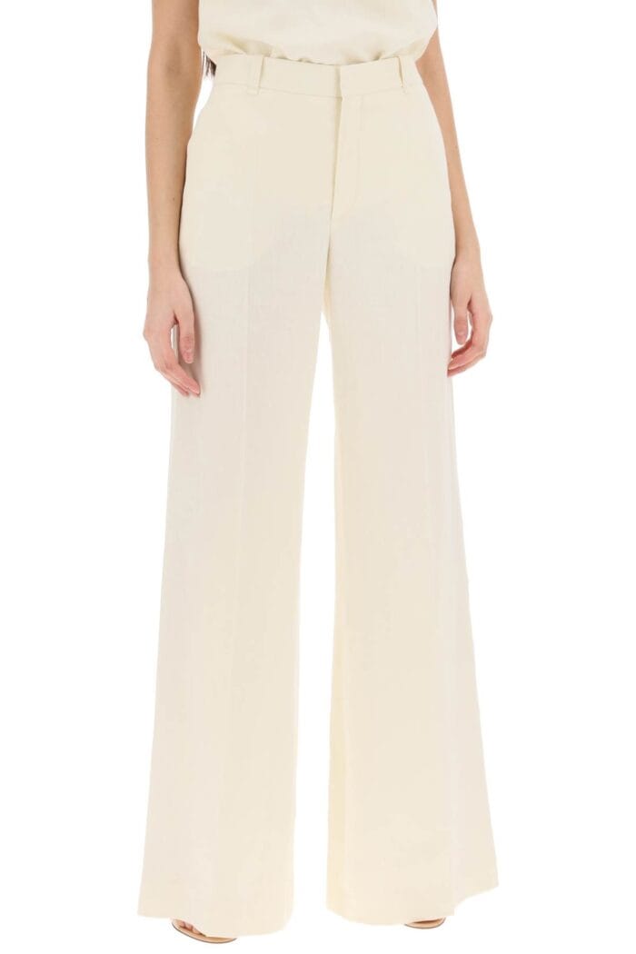 CHLOE' Flared Linen Pants For Women