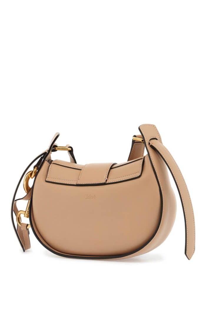 CHLOE' Floral Grey Calfskin Bag With Adjustable Shoulder Strap