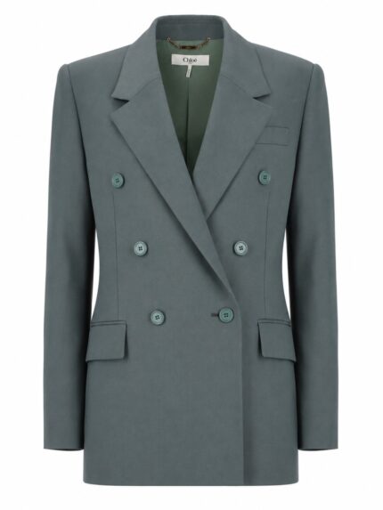 CHLOÉ GIACCA SARTORIALE DOPPIOPETTO IN GABARDINE