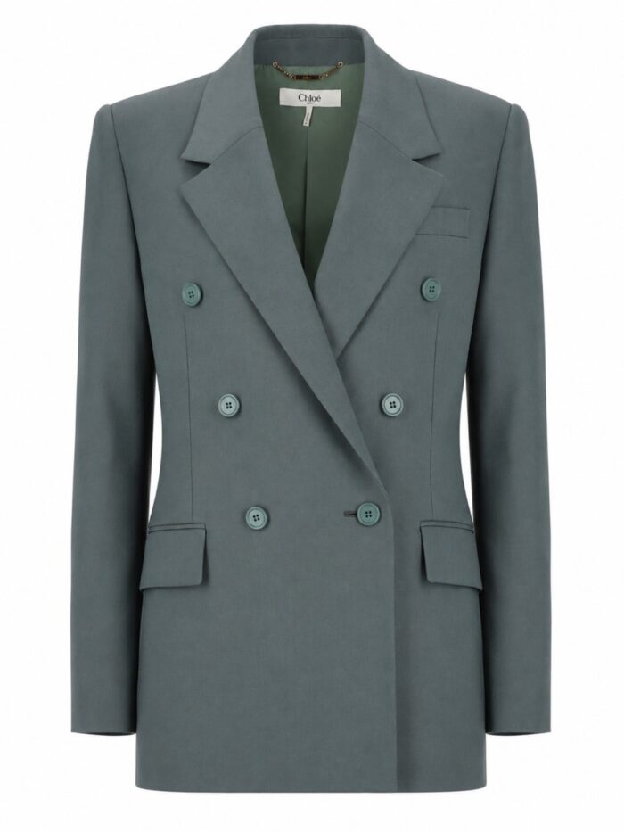 CHLOÉ GIACCA SARTORIALE DOPPIOPETTO IN GABARDINE