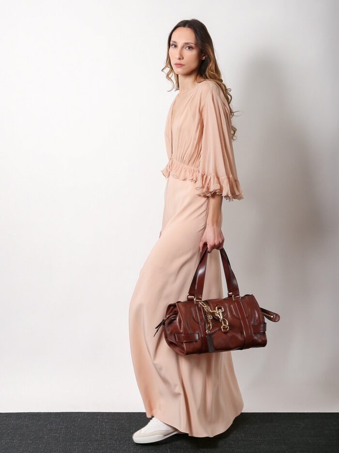 CHLOE' Kerala 25 Leather Handbag With Maxi Hook On The Front