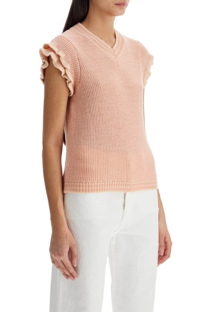 CHLOE' "knitted Vest With Ruffle