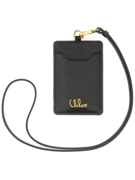 CHLOÉ LEATHER CARD HOLDER