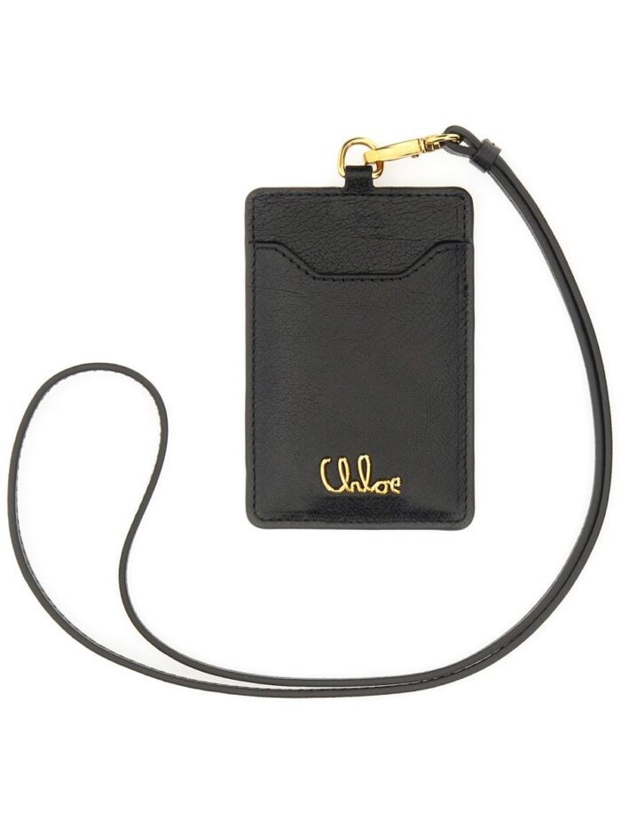 chloÉ leather card holder CHLOÉ LEATHER CARD HOLDER