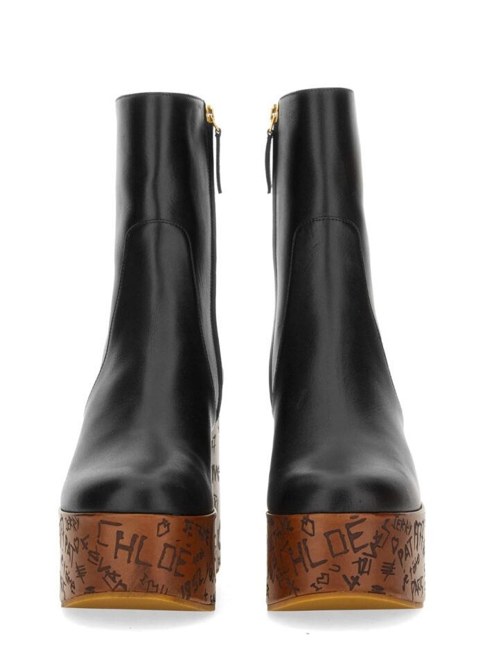 CHLOÉ "MAXIME" WEDGE ANKLE BOOT