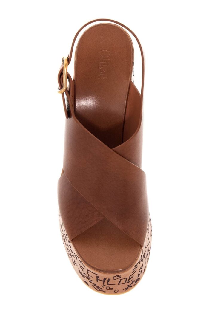 CHLOE' Maxime Wedge Sandals With Platform