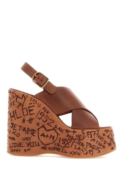 CHLOE' Maxime Wedge Sandals With Platform