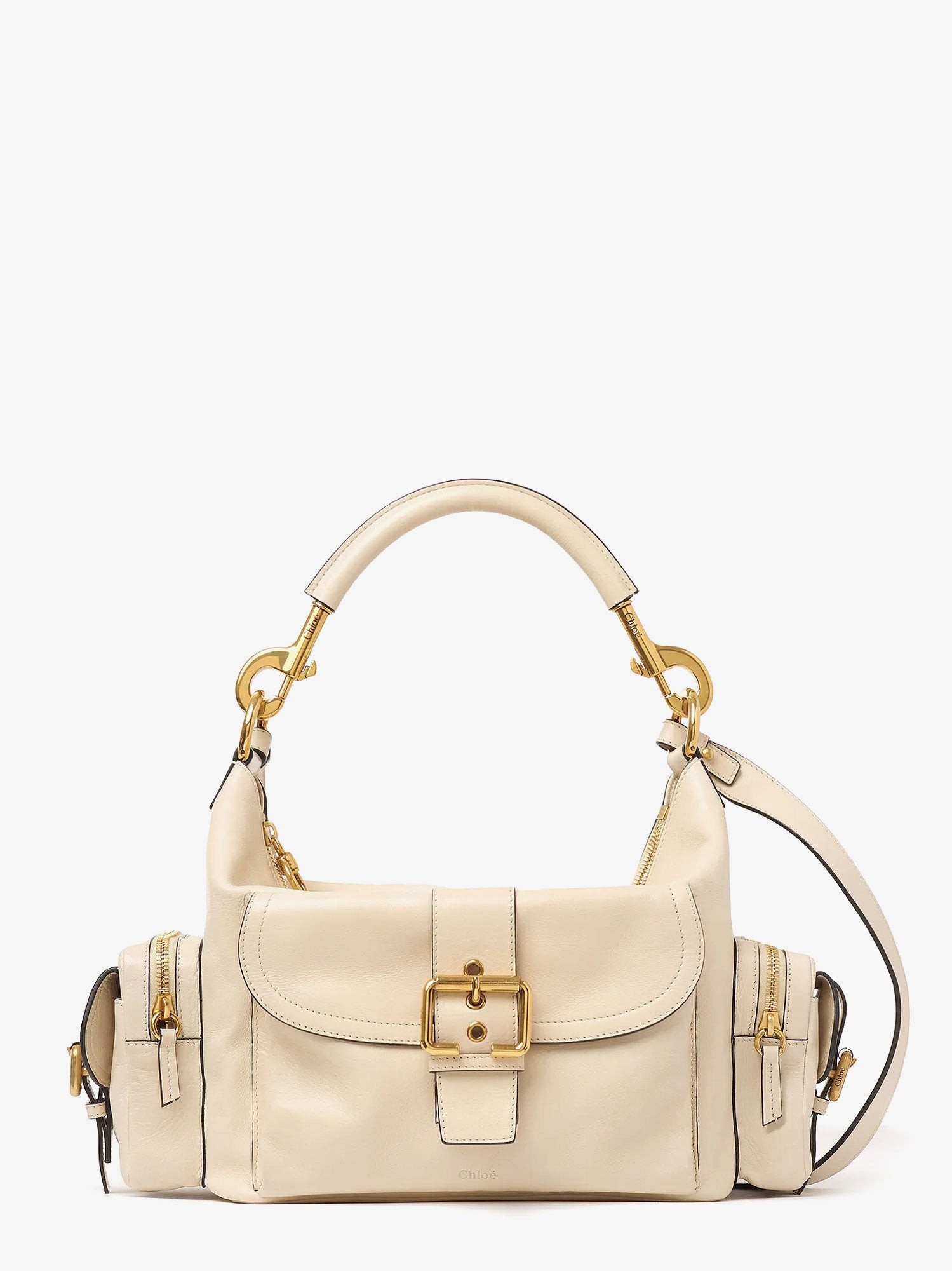 CHLOE' Medium Double Carry Leather Shoulder Bag