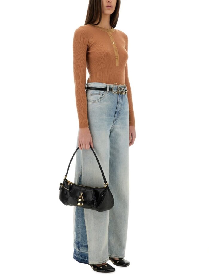 CHLOE' MERINO WOOL FINE KNIT "HENLEY" SHIRT