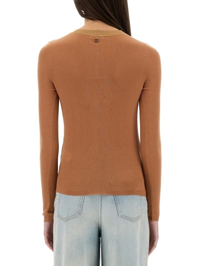 CHLOE' MERINO WOOL FINE KNIT "HENLEY" SHIRT