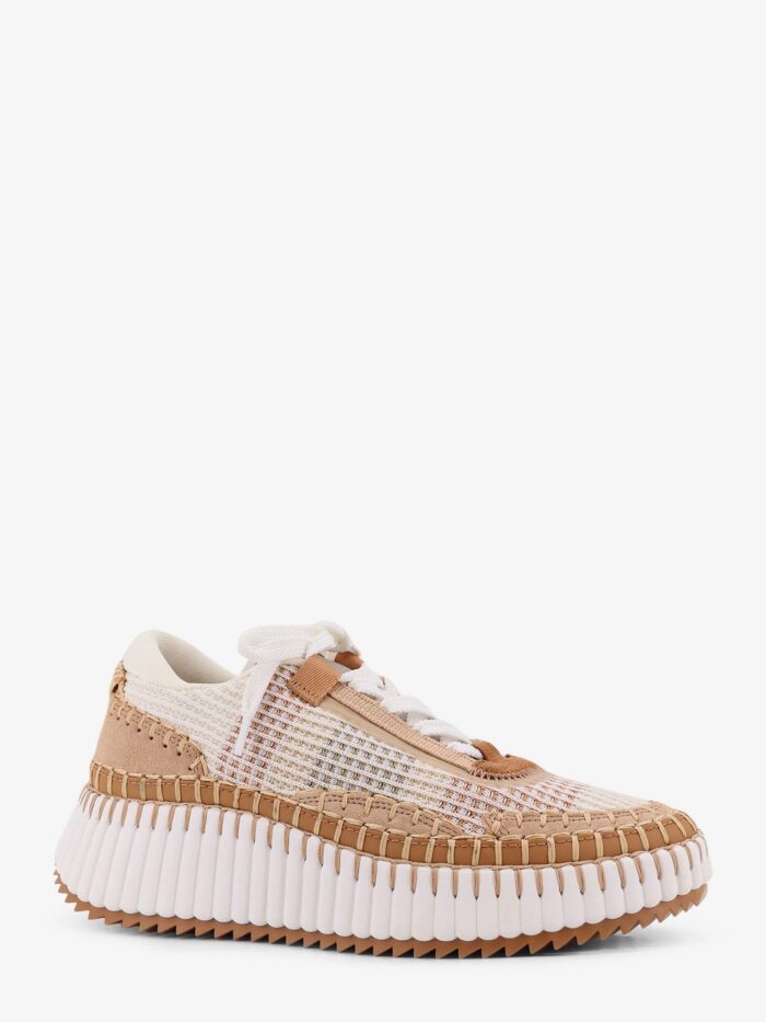 CHLOE' Mesh Nama Low-top Sneakers With Suede Inserts