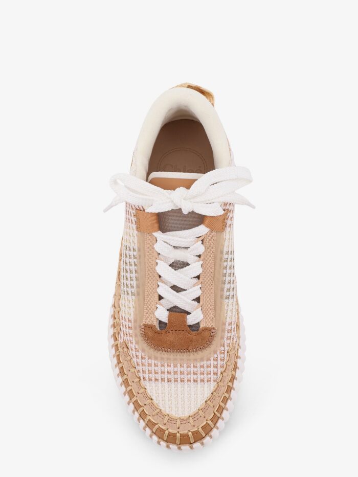 CHLOE' Mesh Nama Low-top Sneakers With Suede Inserts