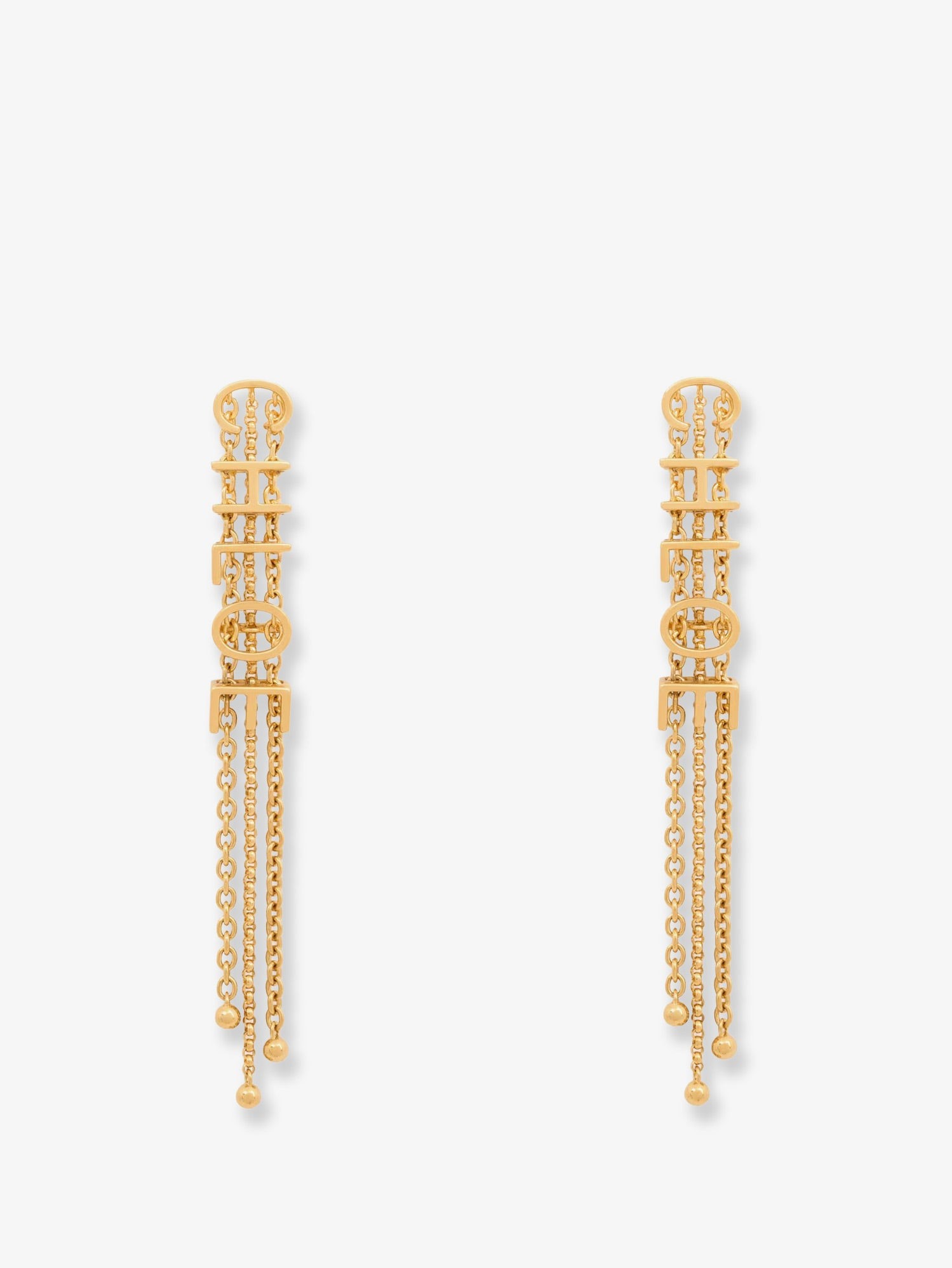 CHLOE' Mini Belt Brass Earrings