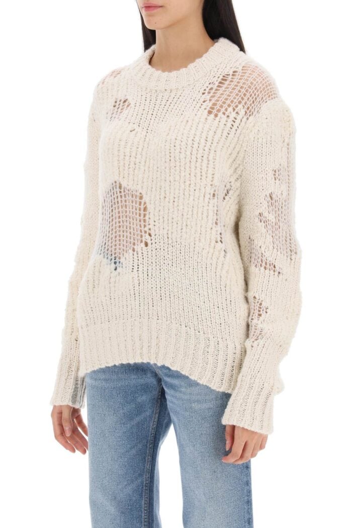 CHLOE' Mixed-stitch Knit Sweater