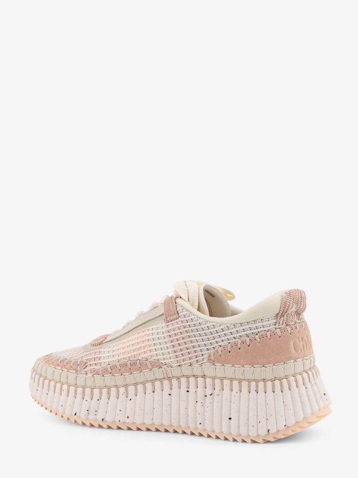 CHLOE' Nama Low-top Mesh Sneakers With Suede Inserts