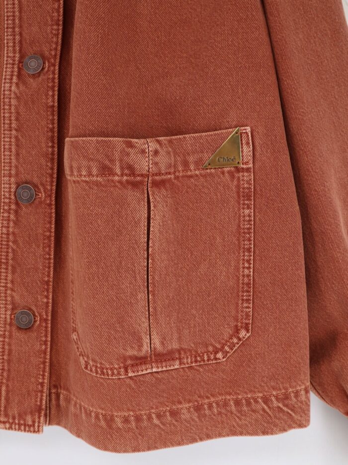CHLOE' Orange Denim Jacket