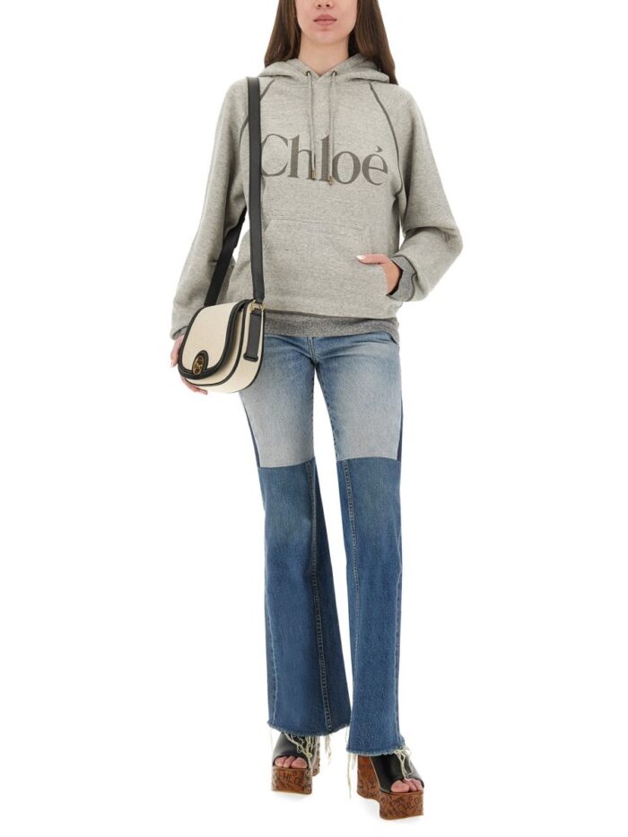 chloÉ oversized logo hoodie CHLOÉ OVERSIZED LOGO HOODIE