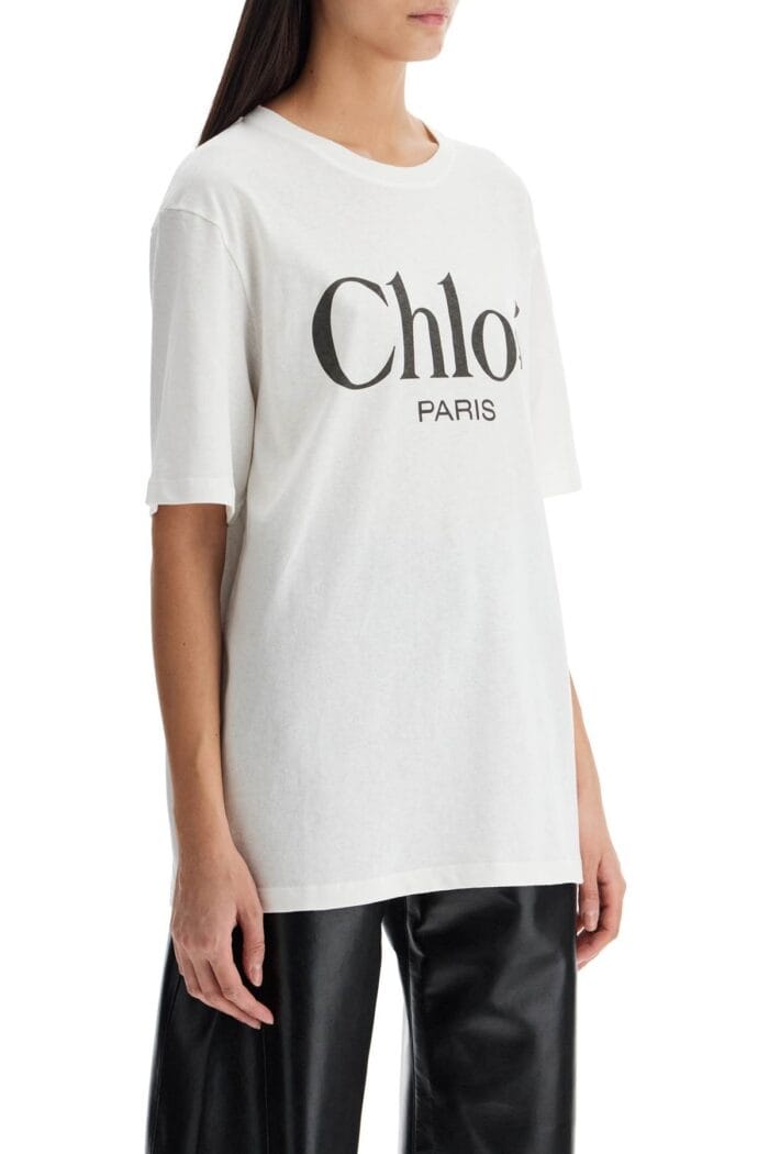 CHLOE' Oversized Logo T